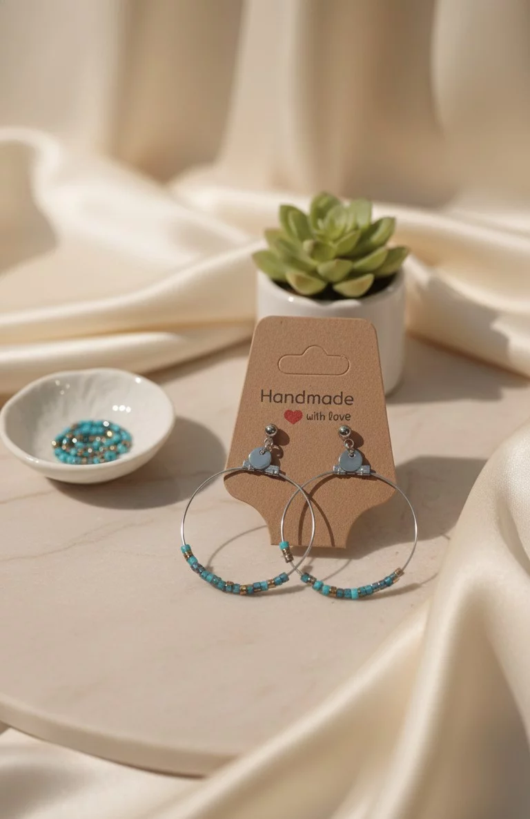 Créoles Artisanales "Éclat d'Azur"