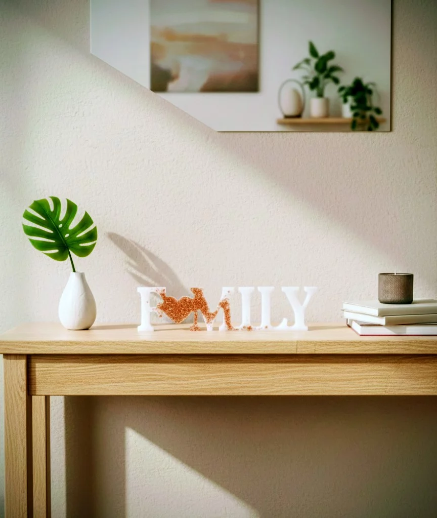 Décoration Personnalisée "FAMILY" – Élégance et Scintillement